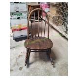 Vtg Wood Rocking Chair