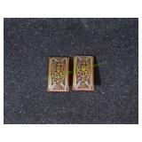 Vtg Gold & Silver Tone Clip-On Earrings