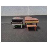 (2) Vtg Grand  Piano Trinket Boxes