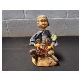 Vtg Tilso Pixie Playing Lyre Figurine