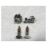 (4) Vtg Sterling Silver Charms