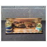 The Mississippi Metal Shelf w/(2)Mini Snow Globes