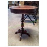 Accent Side Table w/ Starburst Wood Inlay