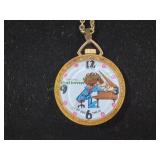 Vtg Beethoven Off Beat Pendant Watch on Chain