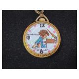 Vtg Beethoven Off Beat Pendant Watch on Chain