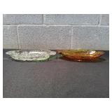 Star David Divided Relish Dish&Carnival Nut Dish
