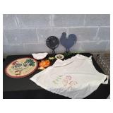 Vtg Trivets, Spoon Rests, Apron & More
