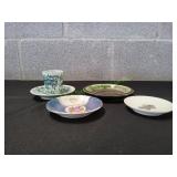 (4) Vtg Saucers w/ (1) Vtg Teacup