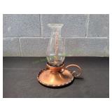Vtg Gregorian Copper Candle Holder w/ Candle
