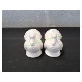 Vtg White Ceramic Turkey Salt & Pepper Shakers