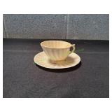 Belleek Neptune Footed Demitasse Cup w/ Saucer
