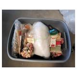 Tote of Holiday Crafting Supplies
