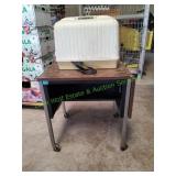 Vtg Industrial Rolling Desk