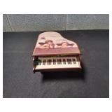 Vtg Cherub Grand Piano Jewelry Box