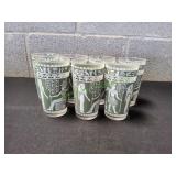 (7) Vtg Hazel Atlas Egyptian Motif Tumblers
