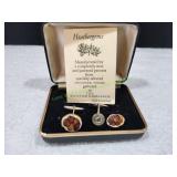 Vtg Heathergems Cufflinks