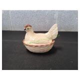 Vtg Moira Pottery Stoneware Hen on a Nest