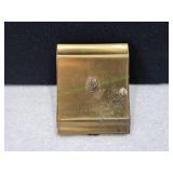 Vtg Gold-Tone Powder Compact w/ Mirror