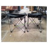 (2)Escalade Outdoor Portable Folding Tables, Black