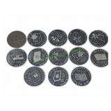 (13) Commemorative US State Tokens