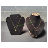 (2) Vtg Gemstone Necklaces