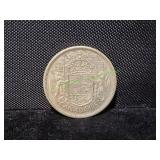 1957 Canadian 50 Cent Coin