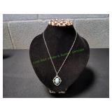 Vtg Bell Jewelry Turquoise Cabochon Pendant