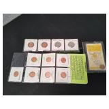 2009 Lincoln Pennies w/ Canadian Coins & More