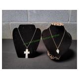 Mother of Pearl Shell Cross & Dove Pendants