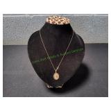 Vtg Tri-Color Rose Pendant