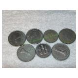(7) United Arab Emirates Dirhams Coins