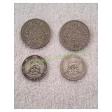 (4) Vtg British Shelling Coins