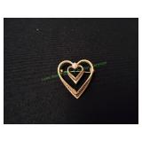 Vtg 12K Gold Filled Heart Brooch