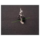 Vtg Pewter Wizard Figurine