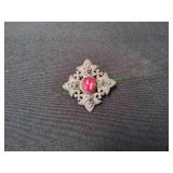Silver Jerusalem Maltese Cross Brooch