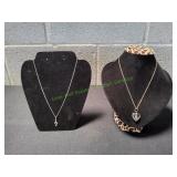 (2) Treble Clef Pendant Necklaces