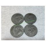 (4) Mexican One Peso