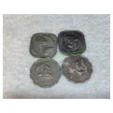 (4) Coins from the Bahamas