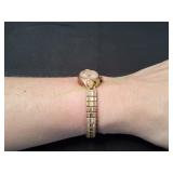 Vtg Gold-Tone Waltham 17 Jewels Ladies Wristwatch