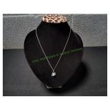 Vtg Sterling Silver Tear Drop Pendant
