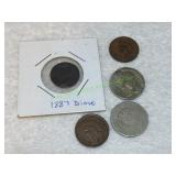 Seated Liberty Dime Buffalo Nickel & Indian Penny