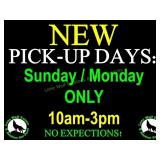 NEW PICKUP DATES - PLEASE FOLLOW