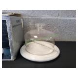 Marble Cheese Board w/ Glass Dome
