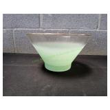 Vtg Mint Green Blendo Glass Serving Bowl