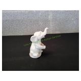 Vtg Lladro Lucky in Love Porcelain Elephant Figure