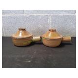 (2) Vtg Stone Ware Microwave Cookers