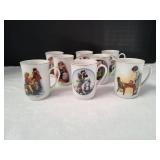 (8) Vtg Norman Rockwell Mugs