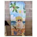 Hello Summer Gnome Shower Curtain