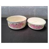 (2) Gibson Porcelain Enamel Nesting Bowls
