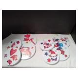 (2) Sets of Gnome Holiday Themed Burner Covers